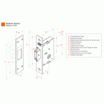 Fechadura Porta de Correr 1008 Acetinada